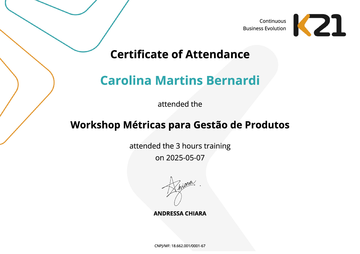 Certificado K21